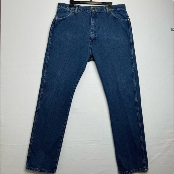 WRANGLER Men's Original Fit Cowboy Cut Jeans Size‎ W38 L 34 Blue Denim #13MWZGK - Picture 3 of 7